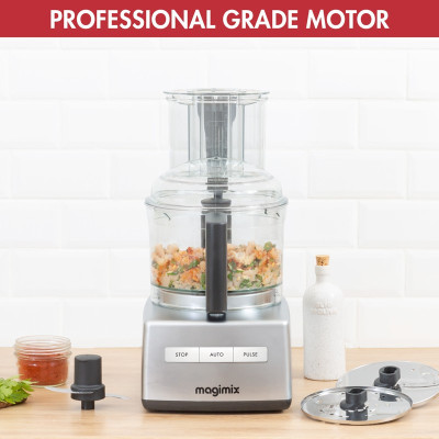 Magimix 6-in-1 Food Processor, 10 Attachments, 1100W, Silver