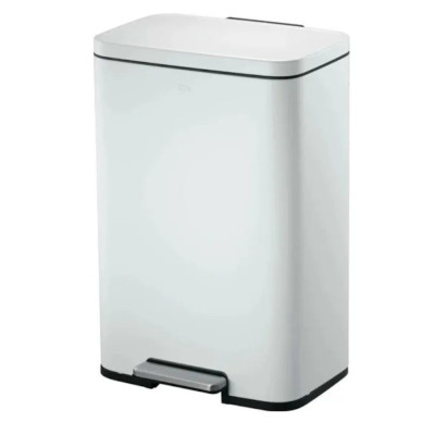 Food Appeal EKO Trash Bin, 50L, MADISON Series, White Stainless Steel