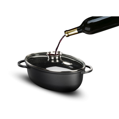 Food Appeal Roaster, 12L BLACK MARBLE Series, Black