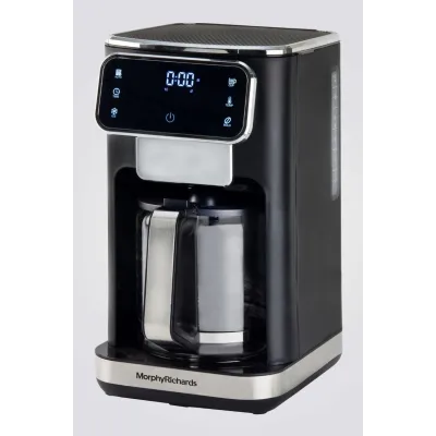 Morphy Richards Black Touch Coffee Machine, 1.8L Capacity, 1100W, Black