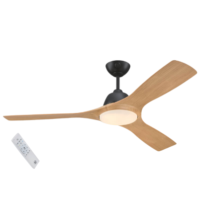 Westinghouse Ceiling Fan with Indoor/Outdoor Lighting and Remote 52" Model Jessica 24W - Black Color with Oak Finish - Warranty by Official Importer