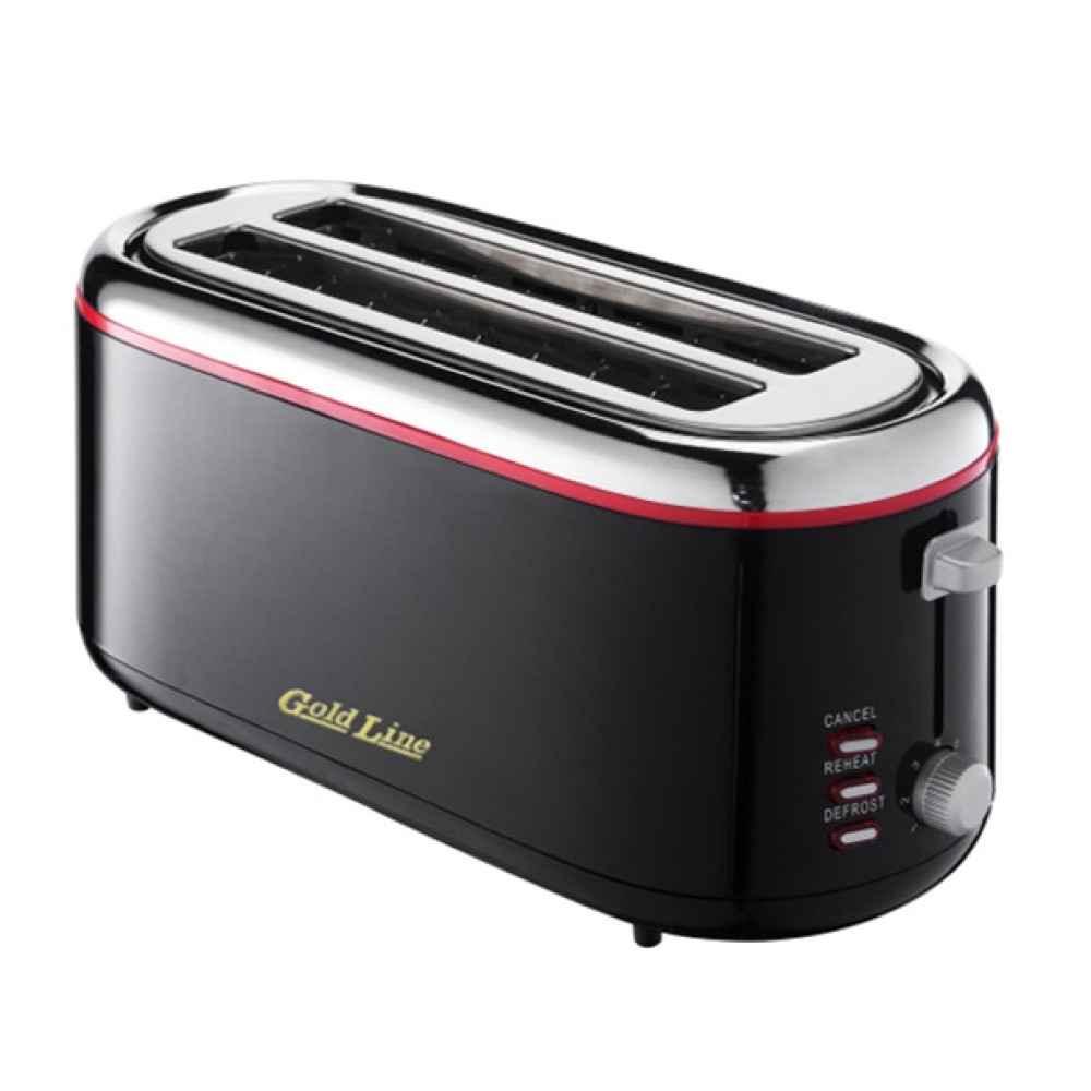 توستر 4 شرائح لون اسود موديل GOLDLINE COOL TOUCH ALT-032
