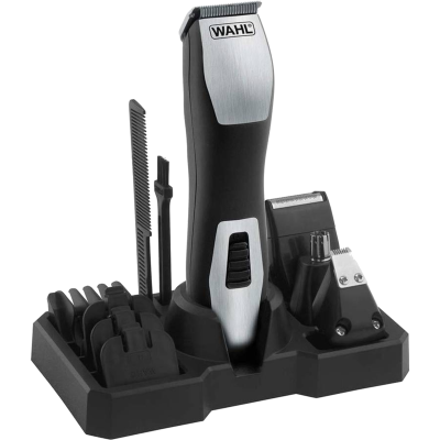 Wahl rechargeable hair clipper with 4 heads 9855-1216 Groomsman Pro Trimmer – with 2-year official importer warranty.