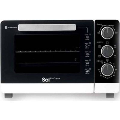 Toaster oven 30 liters white with black front model Sol gl-1030l-warranty by the official importer