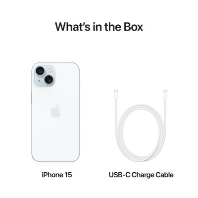 هاتف Apple iPhone 15 256GB - لون أزرق ضمان لمدة سنة من المستورد الرسمي