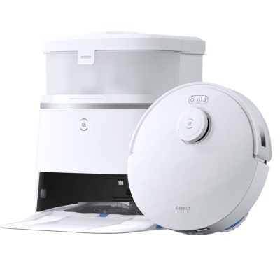 مكنسة روبوتية ذكية مع محطة إرساء Ecovacs Deebot T30 Pro Omni – اللون الأبيض، ضمان لمدة سنتين من رونلايت (الوكيل الرسمي)
