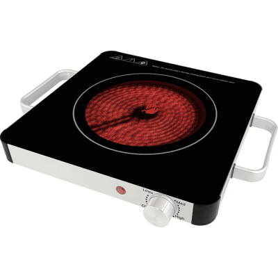 Single ceramic hob Electra 8101A stainless steel finish combined with glass 