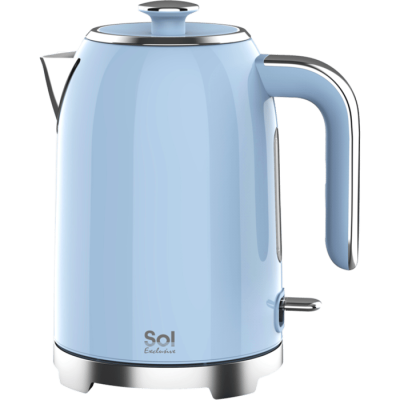 Electric kettle 1.7 liters pastel blue color Sol SL-7005-warranty by the official importer