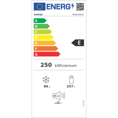  70 cm Gorenje NRKI619EA3 No Frost Plus integrated bottom freezer refrigerator - warranty by the official importer 