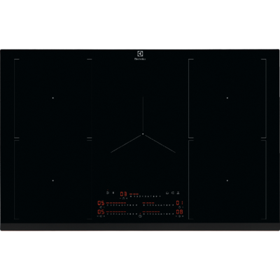 Induction cooker 5 cooking zones 80 cm Electrolux EIV84550 Multizone Made in Germany - single and three phase compatible - black finish Warranty by the official importer