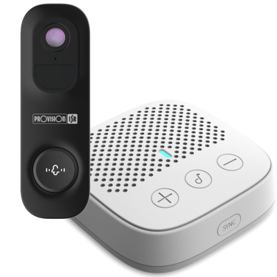 Smart doorbell with camera Provision-ISR DCAM-03 - black color one year warranty by the official importer