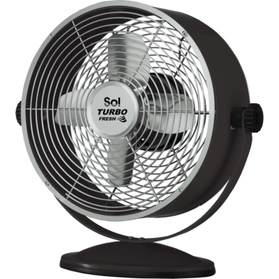 Desktop turbo fan 8" SOL Retro SL-5302 - matte black color warranty by the official importer