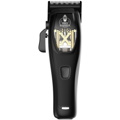 ماكينة قص الشعر الاحترافية القابلة لإعادة الشحن Pro Barber Clippe HX-02 - لمسة نهائية سوداء مع ضمان ذهبي من شركة Electra المستورد الرسمي