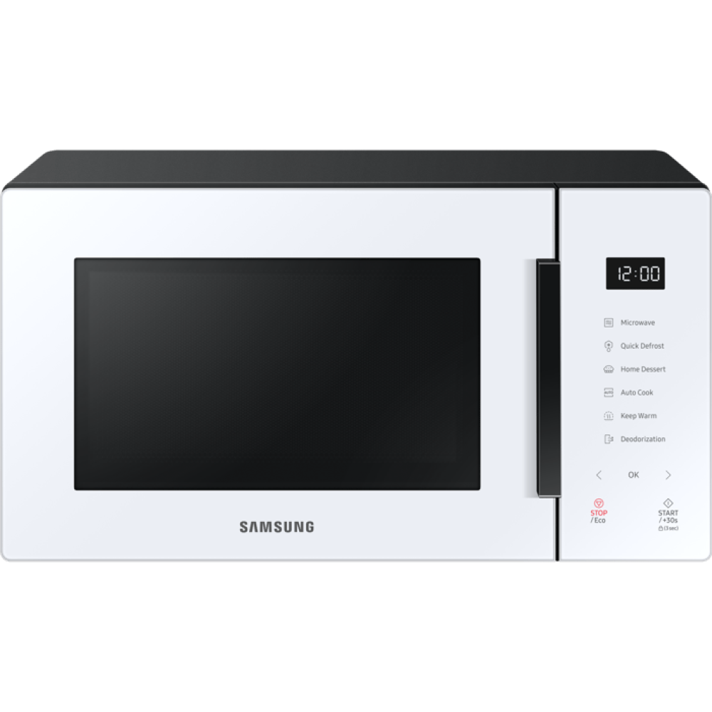  فرن ميكروويف Samsung BeSpoke MS23T5018AW سعة 23 لترًا - لون أبيض مع ضمان أسود لمدة ثلاث سنوات من المستورد الرسمي 