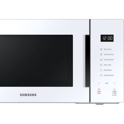  فرن ميكروويف Samsung BeSpoke MS23T5018AW سعة 23 لترًا - لون أبيض مع ضمان أسود لمدة ثلاث سنوات من المستورد الرسمي 