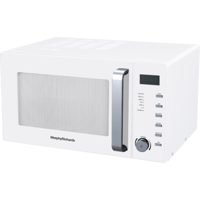 Digital microwave 25 liters Morphy Richards 44576 - white color three year warranty by the official importer