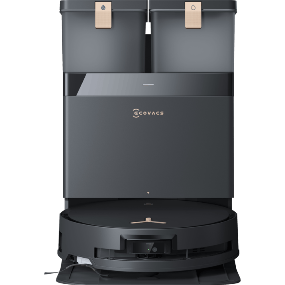 مكنسة كهربائية روبوتية ذكية مع تقنية تنظيف مكثفة Ecovacs Deebot X8 Pro Omni Ai - اللون الأسود ضمان لمدة عامين من Ronlight المستورد الرسمي