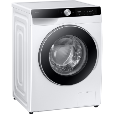 Front opening washing machine 9 kg Samsung WW90DG6U95LK AI Eco Bubble at a speed of 1400 rpm with an automatic filling tank - white color black door warranty by Samsung Israel 
