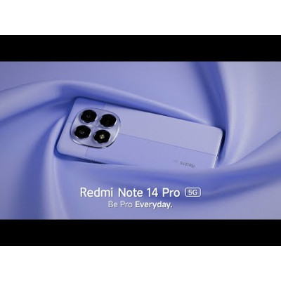الهاتف الذكي Xiaomi Redmi Note 14 Pro 5G 256GB 8GB RAM - لون أسود منتصف الليل ضمان لمدة عامين من هاملتون المستورد الرسمي