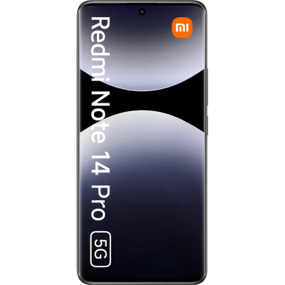 الهاتف الذكي Xiaomi Redmi Note 14 Pro 5G 256GB 8GB RAM - لون أسود منتصف الليل ضمان لمدة عامين من هاملتون المستورد الرسمي