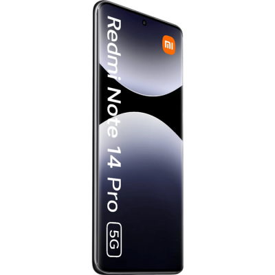 الهاتف الذكي Xiaomi Redmi Note 14 Pro 5G 256GB 8GB RAM - لون أسود منتصف الليل ضمان لمدة عامين من هاملتون المستورد الرسمي