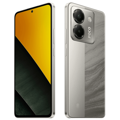 الهاتف الذكي Xiaomi Poco M7 Pro بذاكرة داخلية 256 جيجابايت وذاكرة وصول عشوائي 8 جيجابايت ويدعم الجيل الخامس 5G - لون فضي ضمان لمدة عامين من قبل المستورد الرسمي