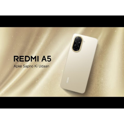 هاتف ذكي Xiaomi Redmi A5 64GB 3GB RAM 4G - لون ذهبي ضمان لمدة عامين من هاميلتون المستورد الرسمي