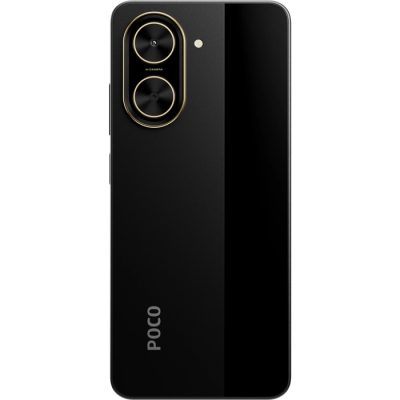 هاتف Xiaomi Poco C71 الذكي بذاكرة داخلية 128 جيجابايت وذاكرة وصول عشوائي سعتها 4 جيجابايت - لون أسود ضمان لمدة عامين من شركة هاميلتون المستورد الرسمي