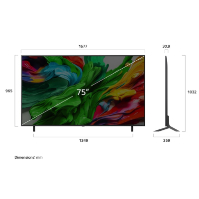  تلفزيون ذكي LG 75 بوصة QNED 75QNED86A6A 4K - ضمان المستورد الرسمي 