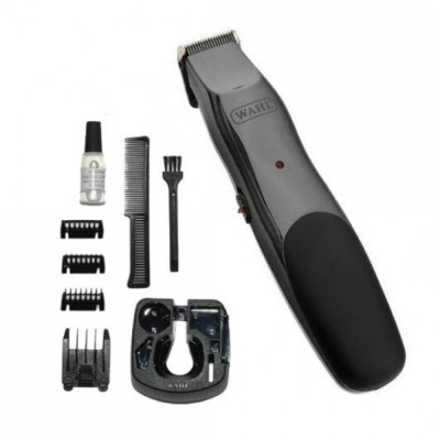 Wahl rechargeable beard trimmer model 9918-1416 – glossy black color.