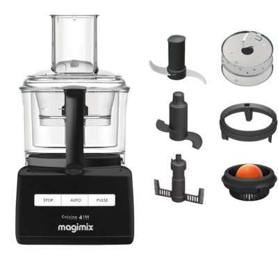 Magimix - Powerful 6-in-1 Food Processor Model CS4160 PLUSN - Black Color - Warranty by the Official Importer - Made in France 
