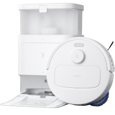 مكنسة ذكية روبوتية مع ممسحة ومحطة إرساء Ecovacs Deebot N30 Pro Omni – اللون الأبيض، ضمان لمدة سنتين من رونلايت (الوكيل الرسمي)