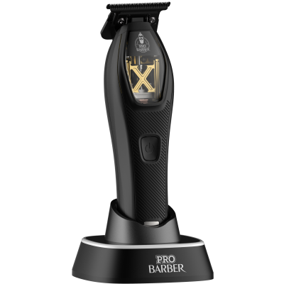 برو باربر ماكينة قص شعر احترافية قابلة للشحن Trimmer ZX-02 – بتشطيب أسود مع ذهبي، مع ضمان من المستورد الرسمي.