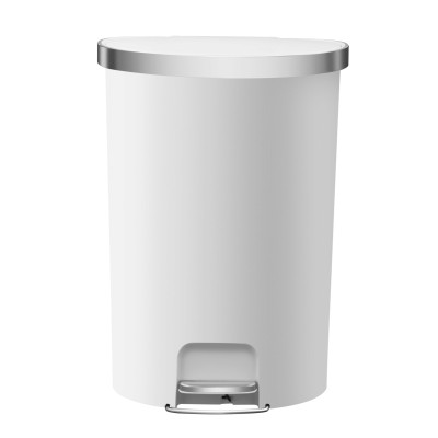 Food Appeal-EKO Half-Round Trash Bin 55L, Matte White