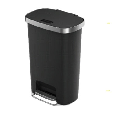 Food Appeal-EKO 50L Trash Bin with Soft Close Lid, Black
