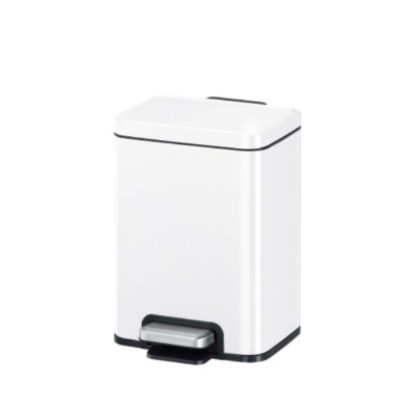 Food Appeal-EKO 6L MADISON Square Trash Bin White Matte Stainless Steel