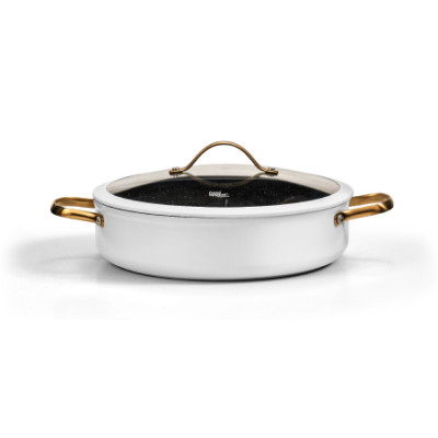 Food Appel Sauté 32cm REGAL Series, White with Gold Handles