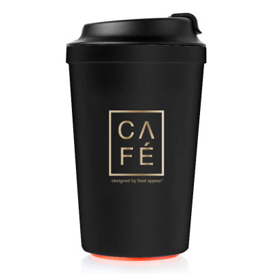 Food Appeal Coffee Mug with Non-Slip Suction Base 340ml, Black