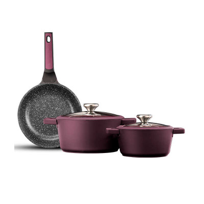Food Appeal 5-Piece Cookware Set BLACKBERRY, Bordeaux
