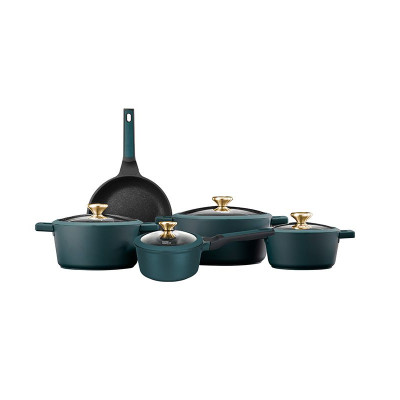 Food Appeal 9 Piece Cookware Set BLACKBERRY GALAXY Series, Turquoise