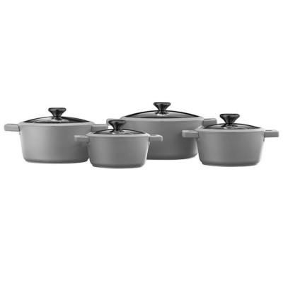 Food Appeal BLACKBERRY GALAXY Series 8 Piece Cookware Set, Grey