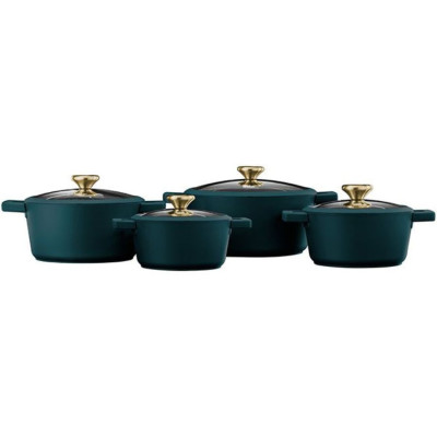 Food Appeal BLACKBERRY GALAXY Series 8 Piece Cookware Set, Turquoise