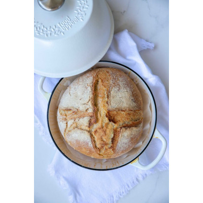 Food Appeal Cast Iron Bread Pot 26 cm, Heritage Series, White