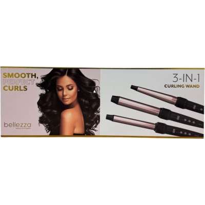 بيليزا مسلّس شعر احترافي 3 في 1 سيراميك BZA-3IN1CURL-BLK-IS عكاز تجعيد – مع ضمان من المستورد الرسمي.