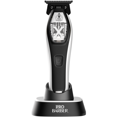 برو باربر ماكينة قص شعر احترافية قابلة للشحن Trimmer ZX-02 – اللون أبيض، مع ضمان من المستورد الرسمي.