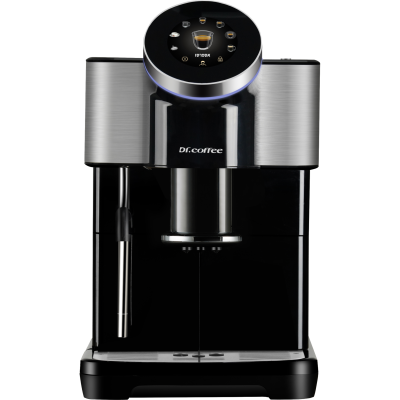 Dr. Coffee H1 Automatic Coffee Machine with Milk Frother – Black with Stainless Steel