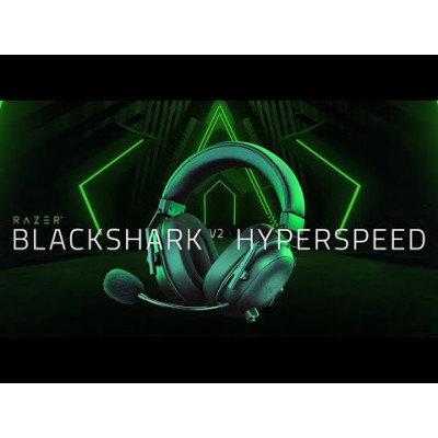 رايزر سماعات جيمينج لاسلكية BlackShark V2 HyperSpeed - ضمان سنتين من المستورد الرسمي - اللون أسود