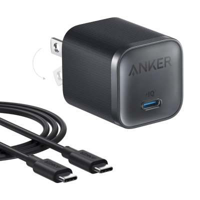 أنكر شاحن USB-C Nano بقدرة 45 واط لون أسود