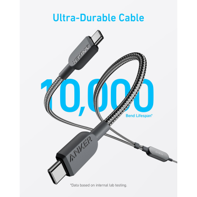 أنكر كابل USB-C إلى USB-C بطول 1.2 متر لون أسود
