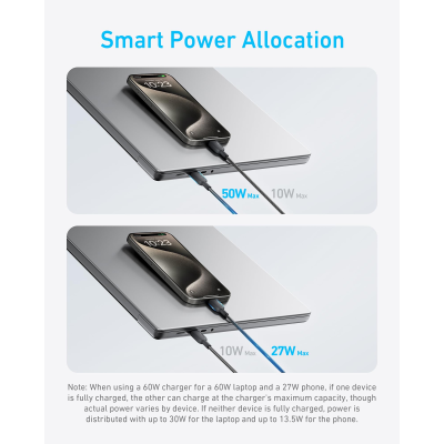 أنكر كابل USB-C إلى USB-C بطول 1.2 متر لون أسود